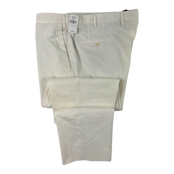 Incotex White Cream Slim Fit Mens Cotton Chino Size 40x30...